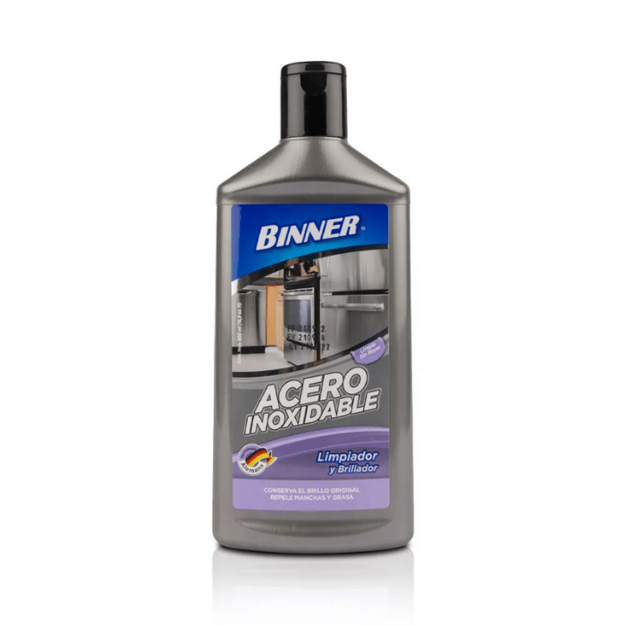 Binner Limpiador y Brillador Para Acero Inoxidable 500ml