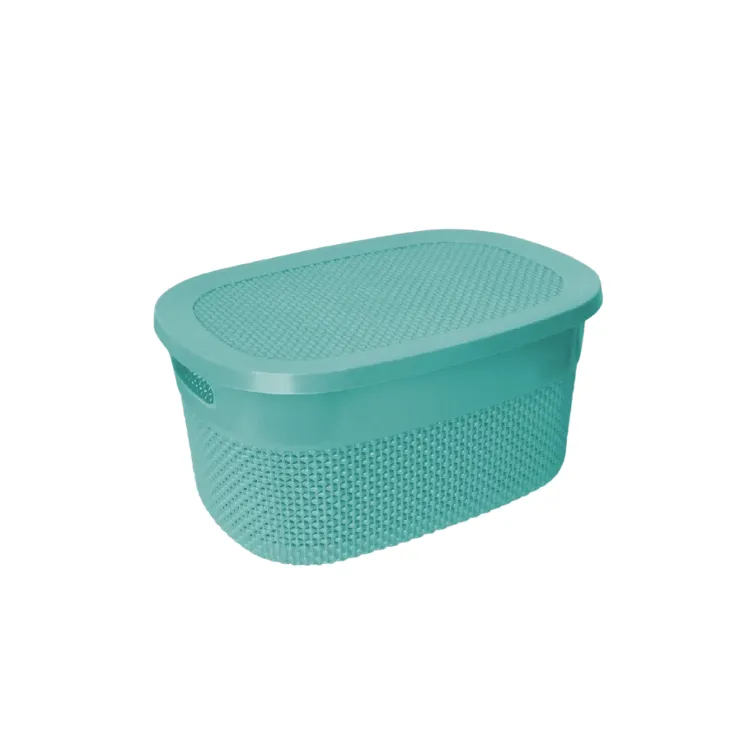 Canastilla Vitta C/Tapa 12L Turquesa
