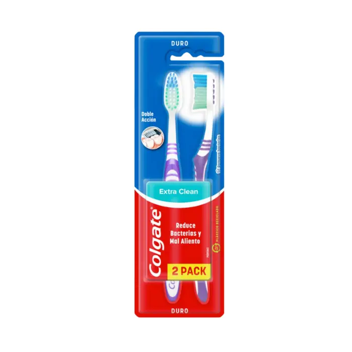 Cepillo Dental Colgate Extra Clean Duro x2 Unidades