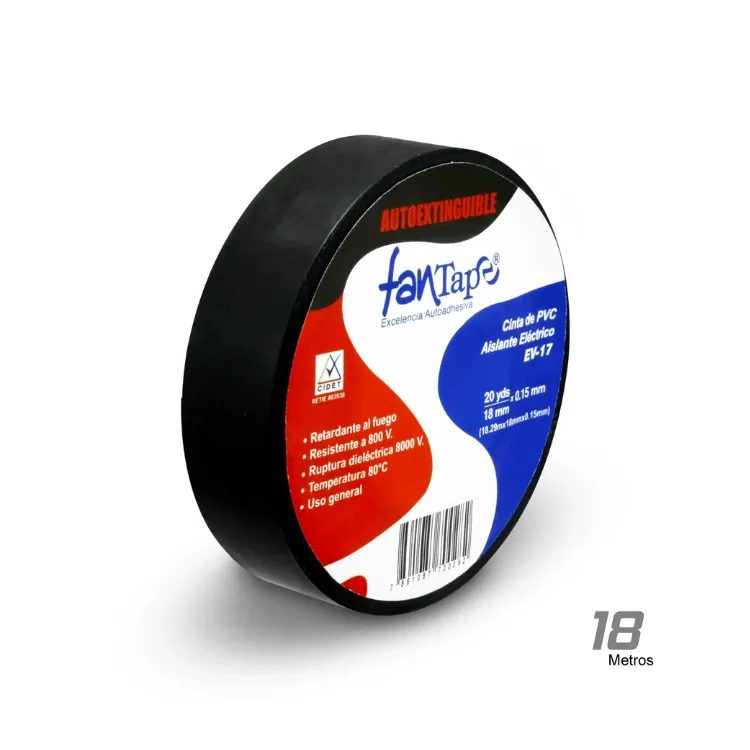 Fantape Cinta Aislante Negra 10Yds/18mm