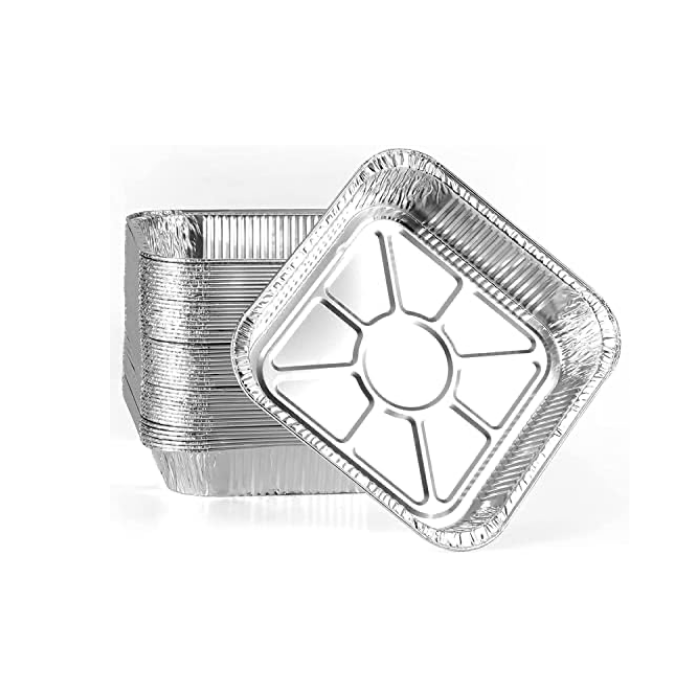 Diafano Bandeja de Aluminio Cuadrada 20.5cmx 20.5cmx4.8cm