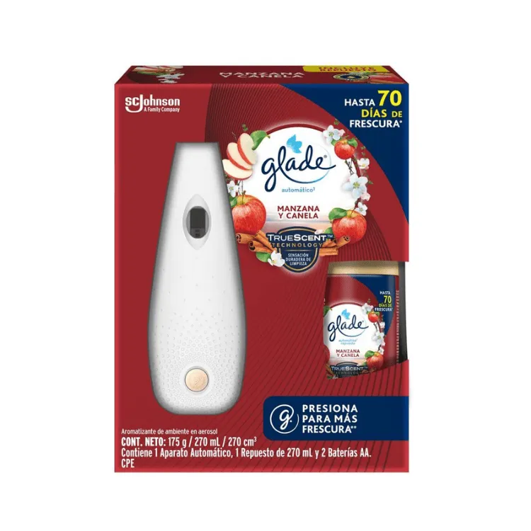[7501032909413] Glade Automatico Maq+Rep Manzana Canela 175g
