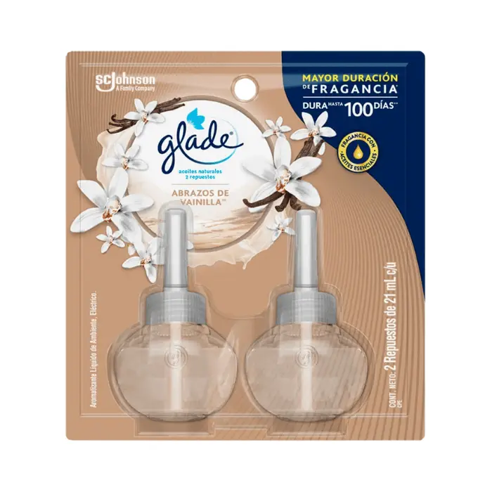 [7591005996519] Glade Aceite Repuesto x2 Abrazos De Vainilla 42ml