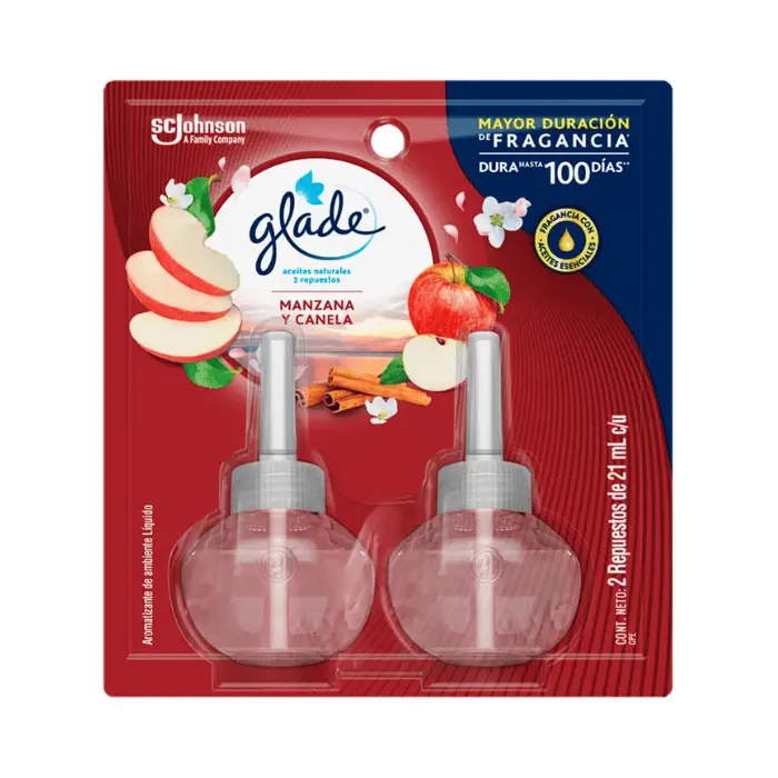 Glade Aceite Repuesto x2 Manzana Canela 42ml