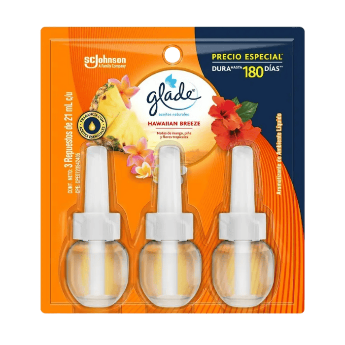 Glade Aceite Repuesto x3 Hawaiian Breeze