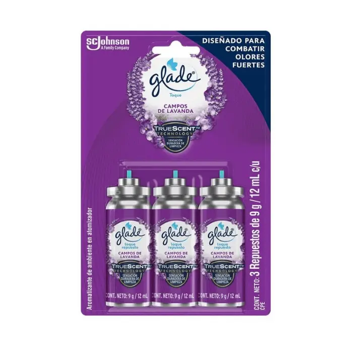 Glade Toque Paraíso Campos de Lavanda x3 Unidades 36ml
