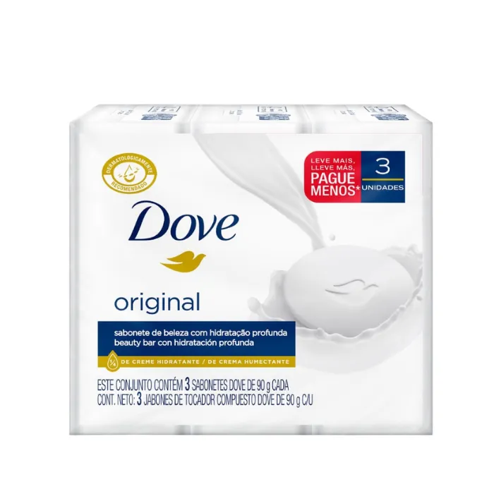 Dove Jabón Original x3 Unidades 270g