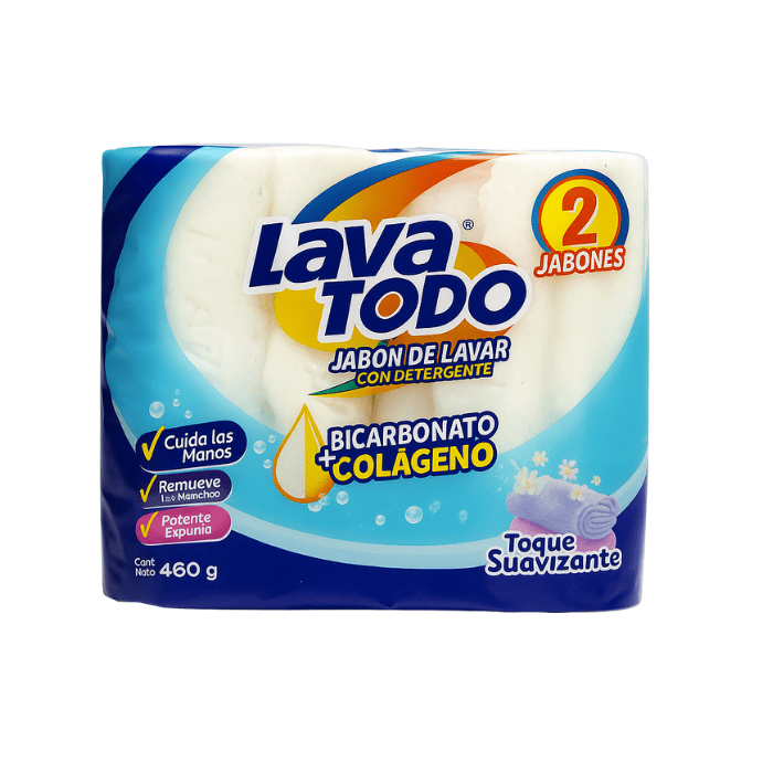 [7861048613668] Lava Todo Jabón Con Suavizante X2 Unidades 460g
