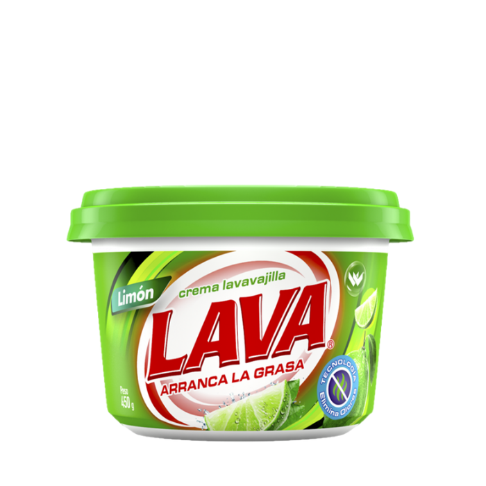 [7861036713134] Crema Lavavajilla Lava Limón 450g