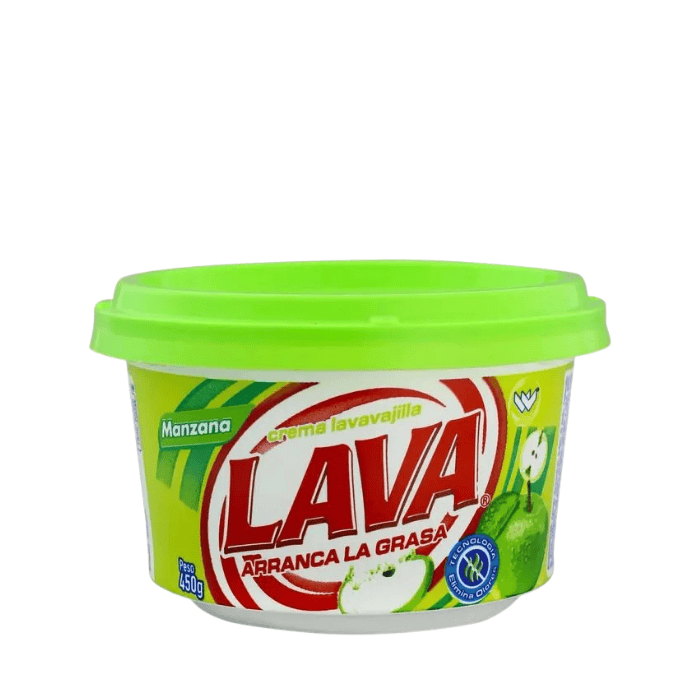 Crema Lavavajilla Lava Manzana Verde 450g