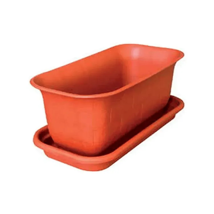 Maceta Rectangular Cuadros C/Base Consuplast