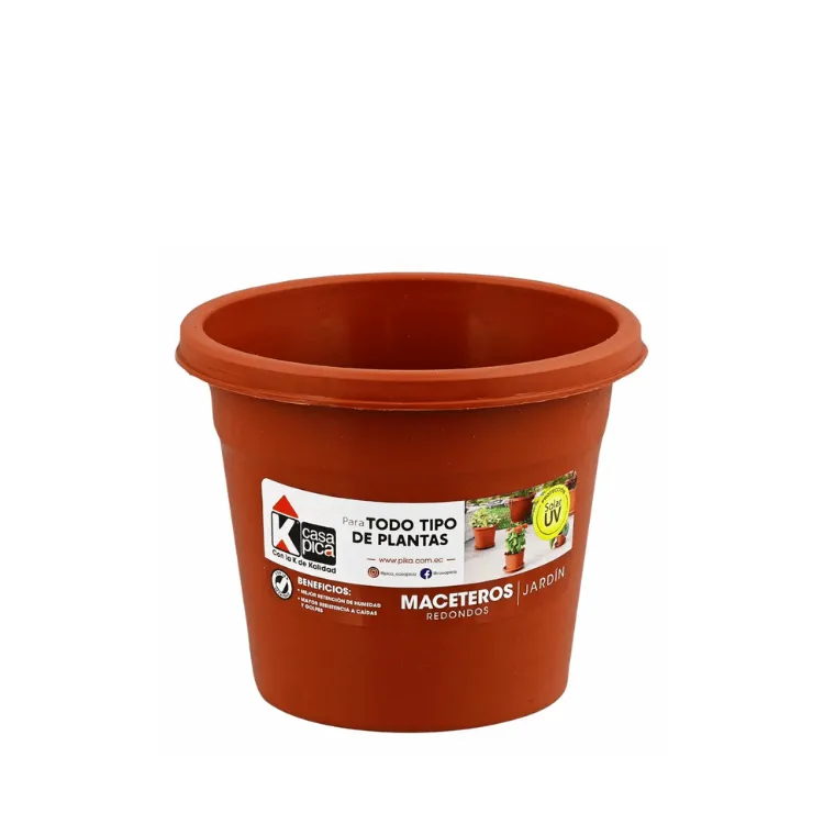 Macetero Jazmin Pequeño Terracota Con Base