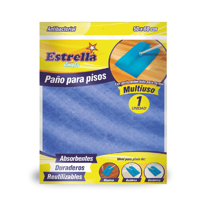 Estrella Paño Limpia Pisos Azul