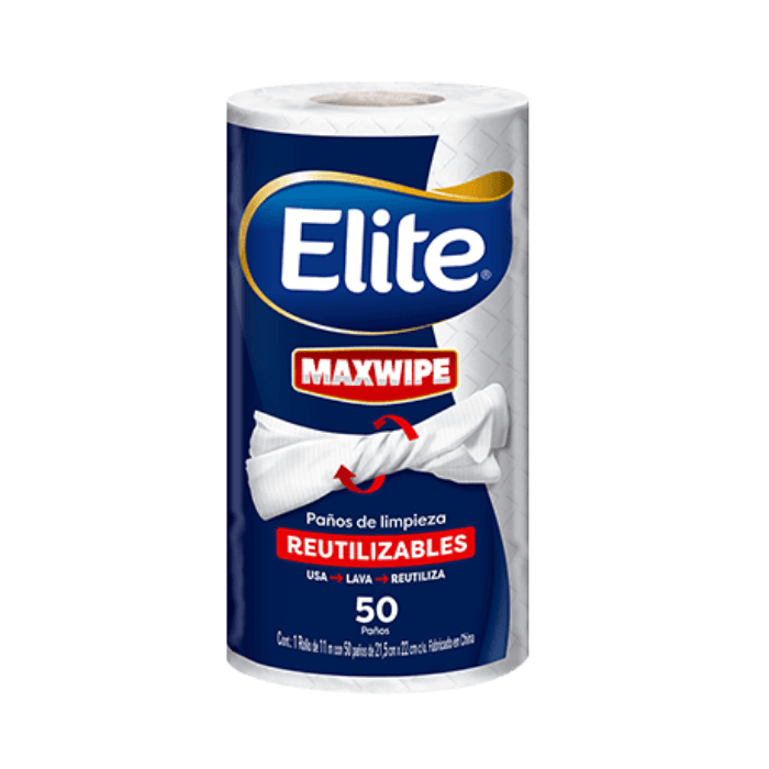 Elite Paños Maxwipe Reutilizables x50 Unidades