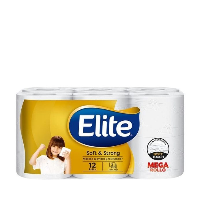Papel Higiénico Elite Triple Hoja Mega Rollo X12