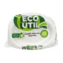 Eco Util Plato Ovalado Mediano x25 Unidades
