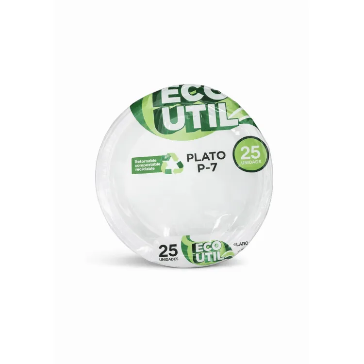 Eco Util Plato P7 x25 Unidades
