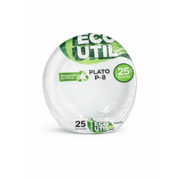 [7861010908778] Eco Util Plato P8 x25 Unidades