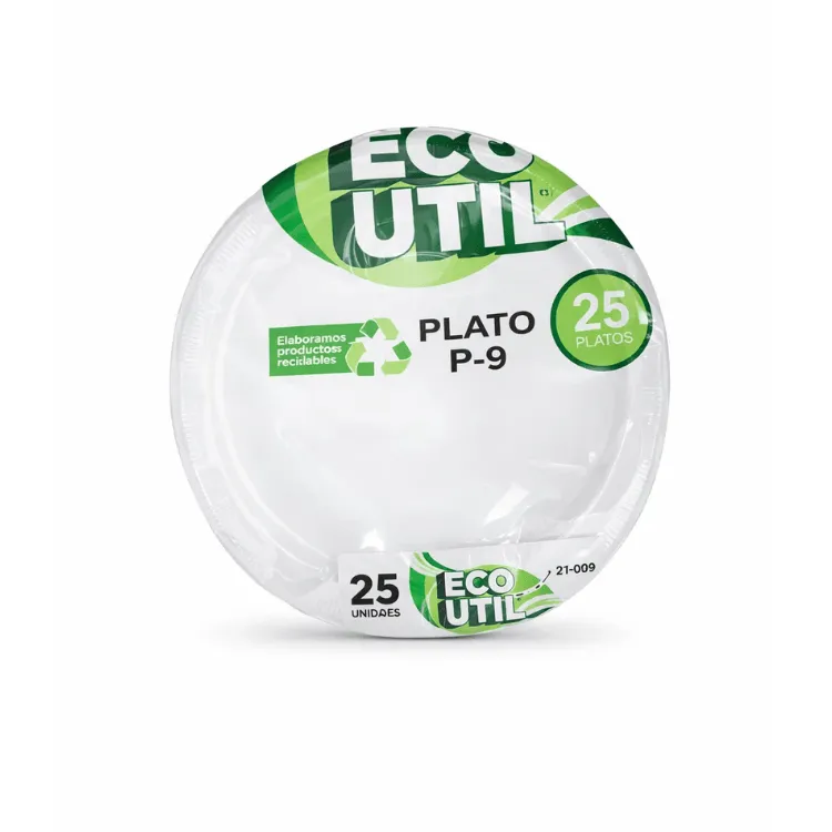 [7861010908761] Eco Util Plato P9 x25 Unidades 