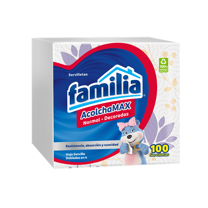 [4021161] Familia Servilleta Decorada x100 Unidades