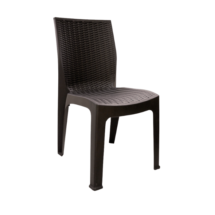 Silla Ratan Corsa Sin Brazos Café - PICA
