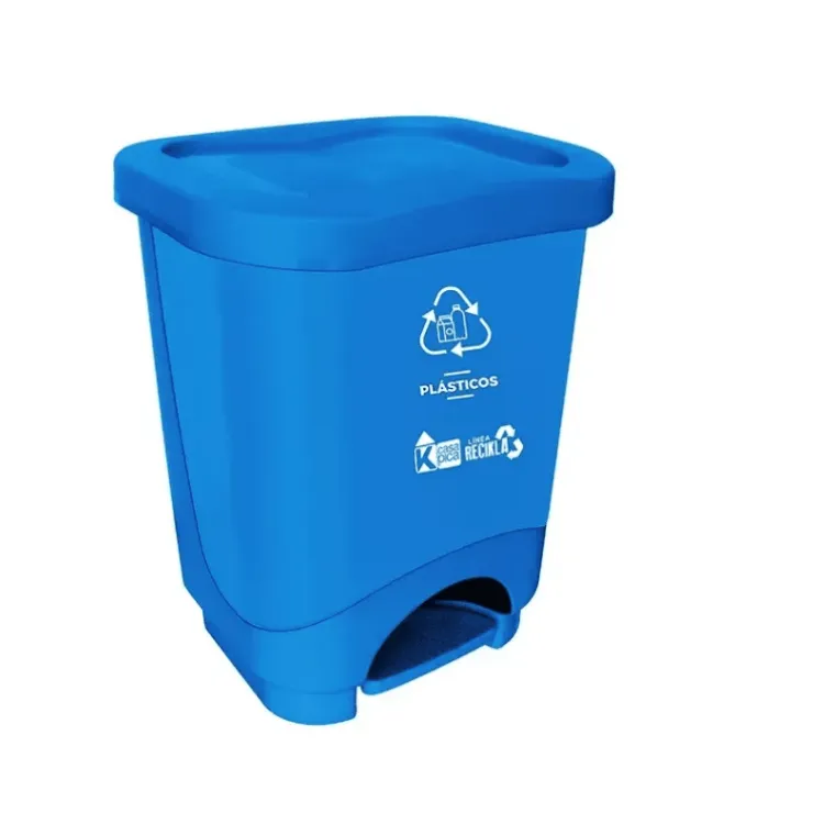 Tacho Dual Reciclaje C/Pedal Celeste 24L Pica