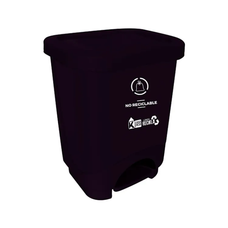 Tacho Dual Reciclaje C/Pedal Negro 24L Pica