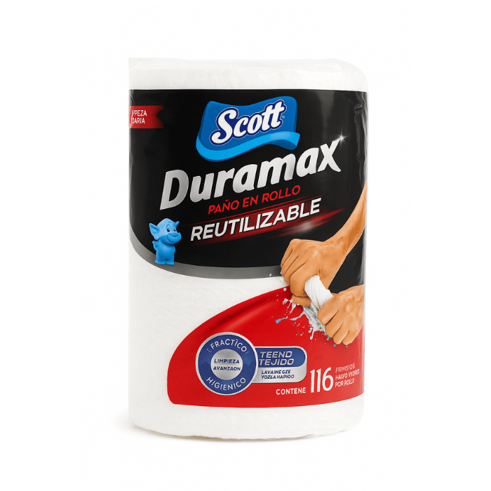 Toalla De Cocina Duramax 2En1 Reutilizable x116 Unidades