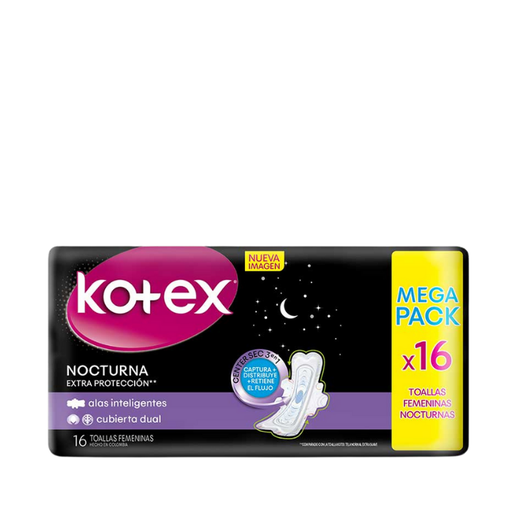 Kotex Toalla Higiénica Nocturna X16 Unidades