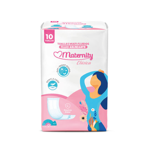 Toallas Maternity Clásica X10 Unidades