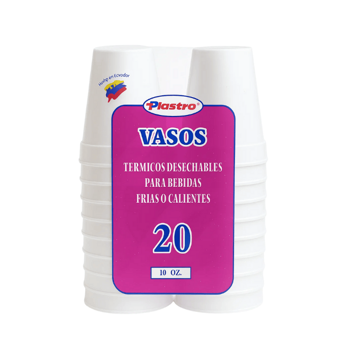 Plastro Vaso Térmico 10oz X20 Unidades