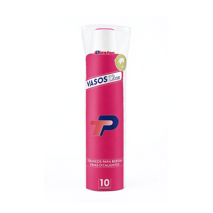 Plastro Vaso Térmico 12oz X10 Unidades