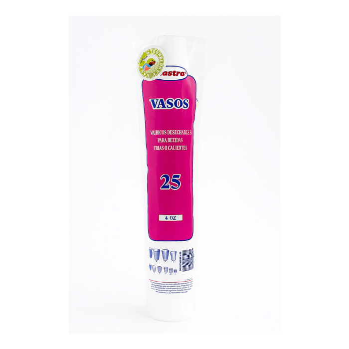 Plastro Vaso Térmico 4oz X25 Unidades