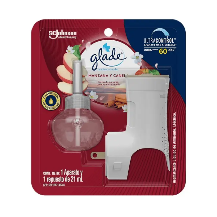 Glade Aceite Maquina+Repuesto 21ml Manzana Canela 