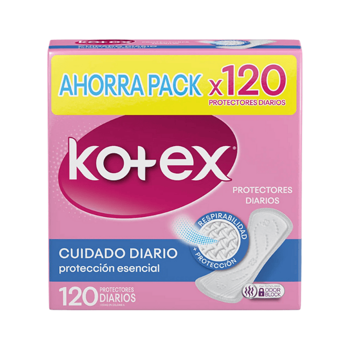 Kotex Protectores Cuidado Diario X120 Unidades