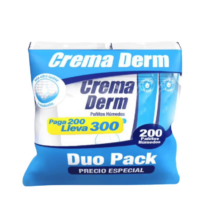 Crema Derm Paño Húmedo x200 Unidades (Promo paga200lleva300)