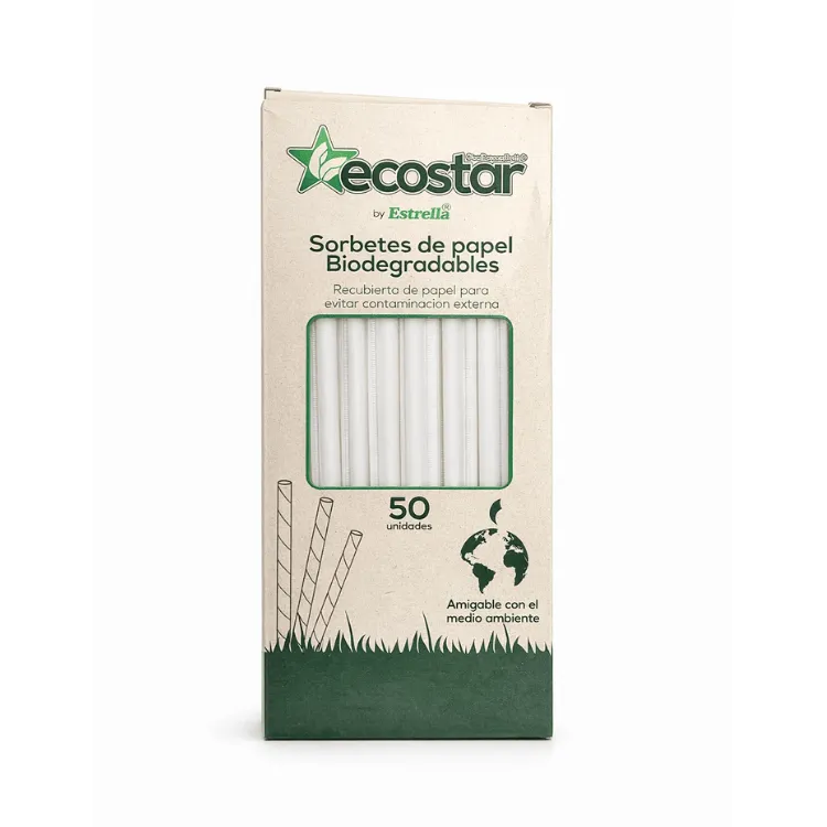 Sorbete De Papel Ecostar Biodegradable Empacado