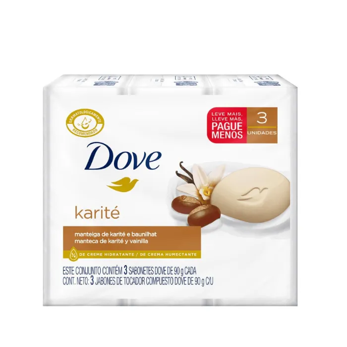 [64312845] Dove Jabón Karite Y Vainilla x3 Unidades 270g