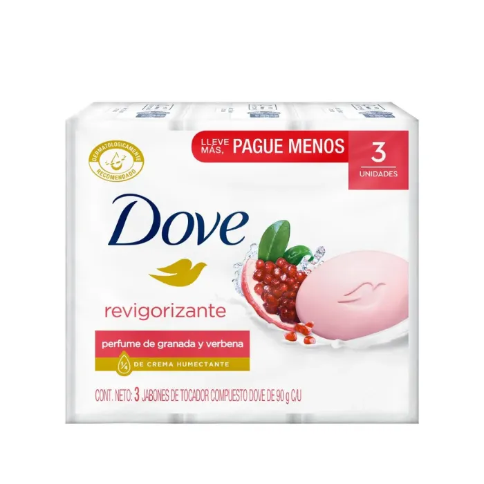 Dove Jabón Revigorizante x3 Unidades 270g