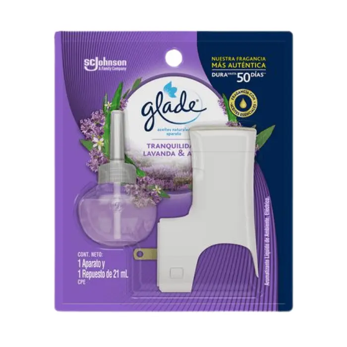 [7501032925291] Glade Aceite Maquina+Repuesto 21ml Lavanda y Aloe