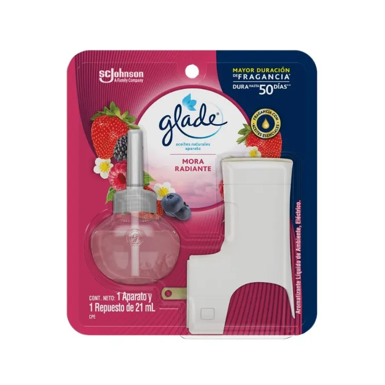 Glade Aceite Maquina+Repuesto 21ml Mora Radiante