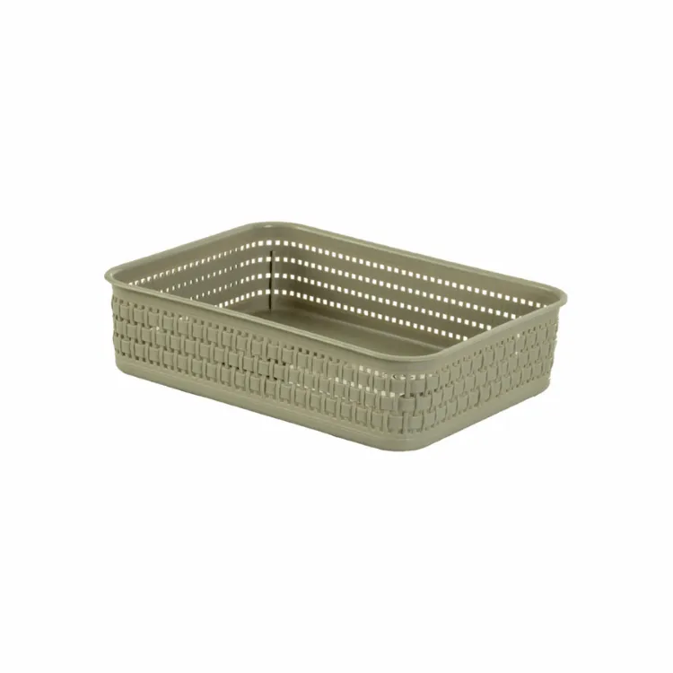 Canastilla Ratán Chic Sin Tapa Pequeña Beige Oscuro Pica