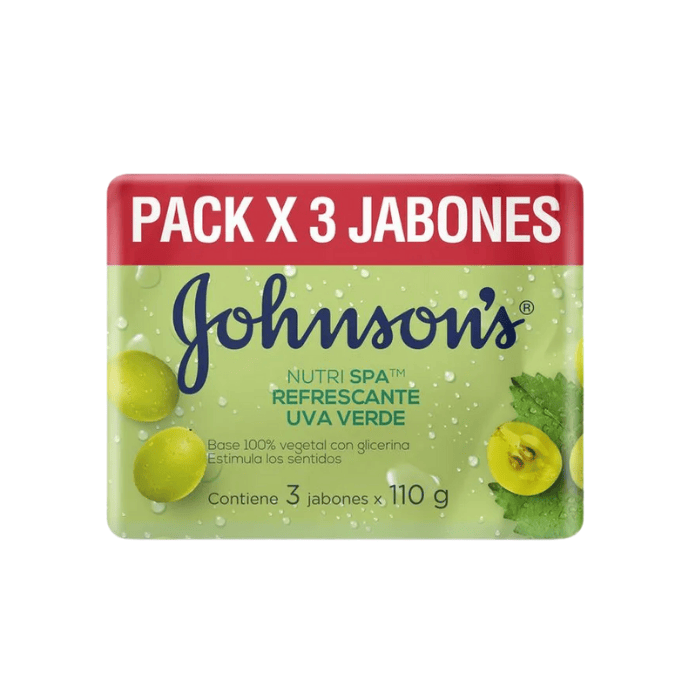[7702031407348] Jabón Johnsons Uva Verde x3 Unidades 330g 