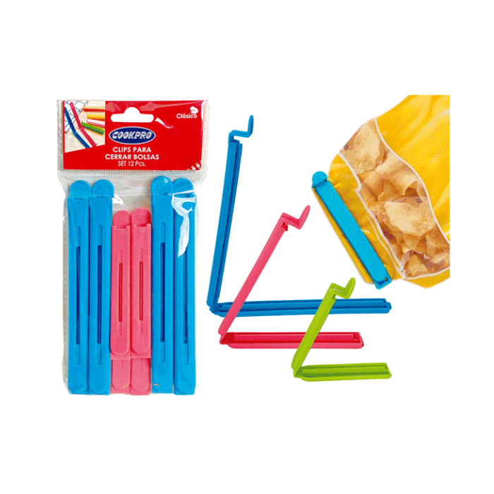 Cookpro Clips Para Cerrar Bolsas Set 12pcs