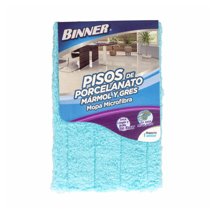 [B25202119] Binner Repuesto Mopa Microfibra Pisos De Porcelanato