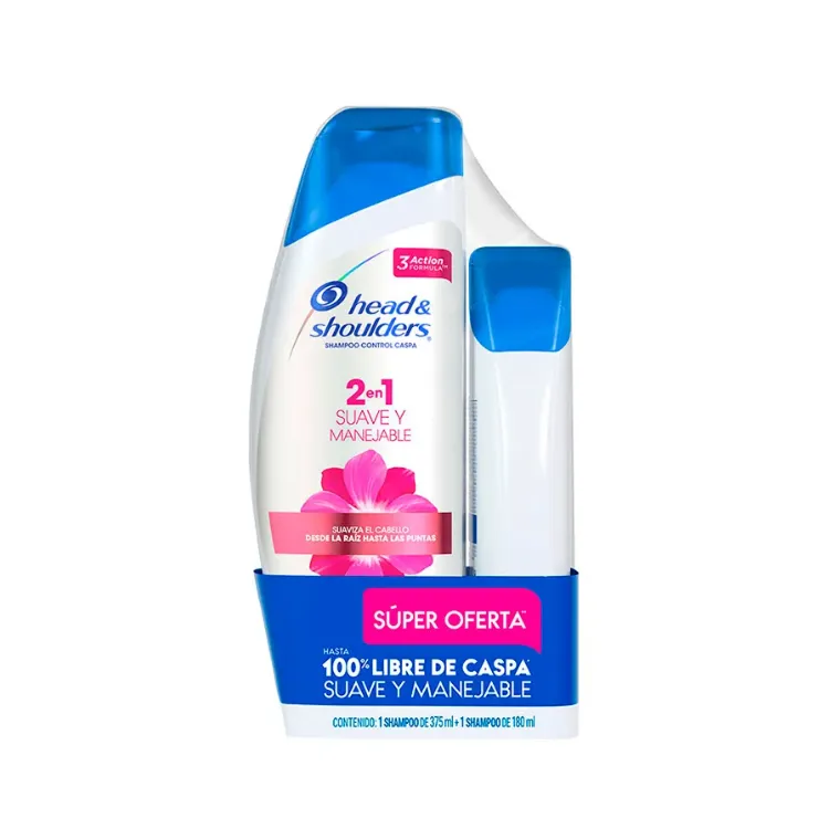 Shampoo H&S Pack Suave y Manejable 375ml + 180ml