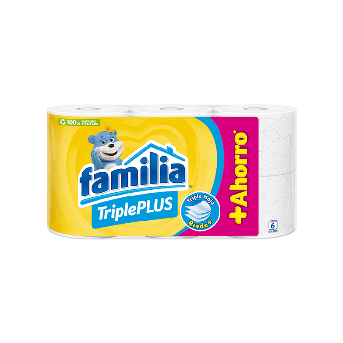 Papel Higiénico Familia Triple Plus X6 Unidades