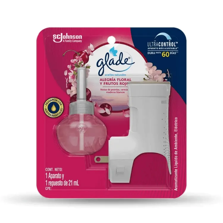 Glade Aceite Maquina+Repuesto 21ml Alegria Floral
