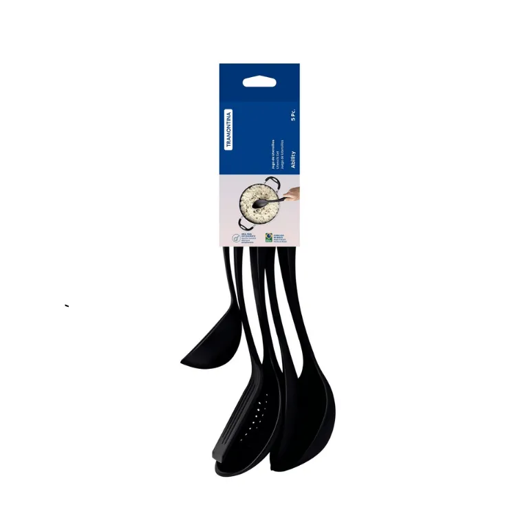 Juego De Utensilios 5 Piezas Negro Ability Tramontina