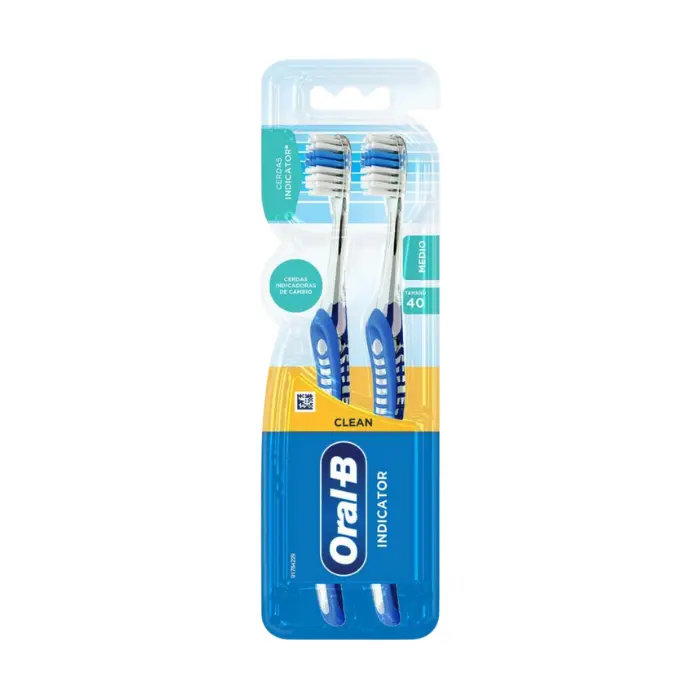 Cepillo Dental Oral B Indicator Medio x2 Unidades